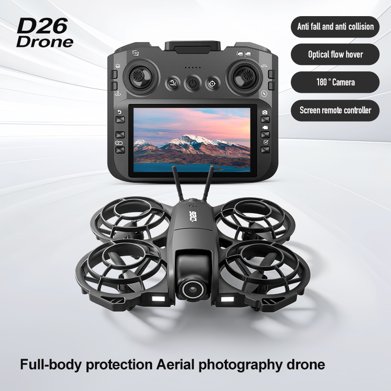 Drone D26 4K Aerial HD 180 °   - Drone Gimbal Case ulasan dan harga
